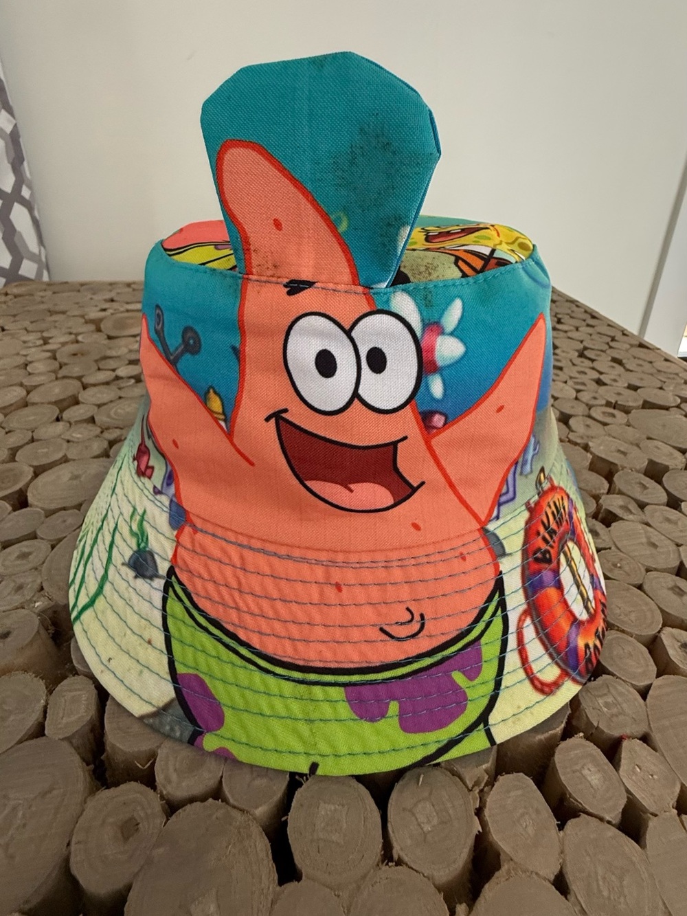 Vintage Patrick Star Bucket Hat - Teal & Coral